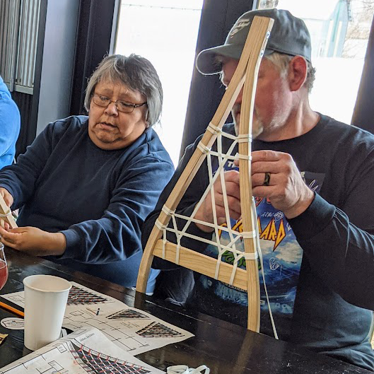 DIY wooden snowshoes